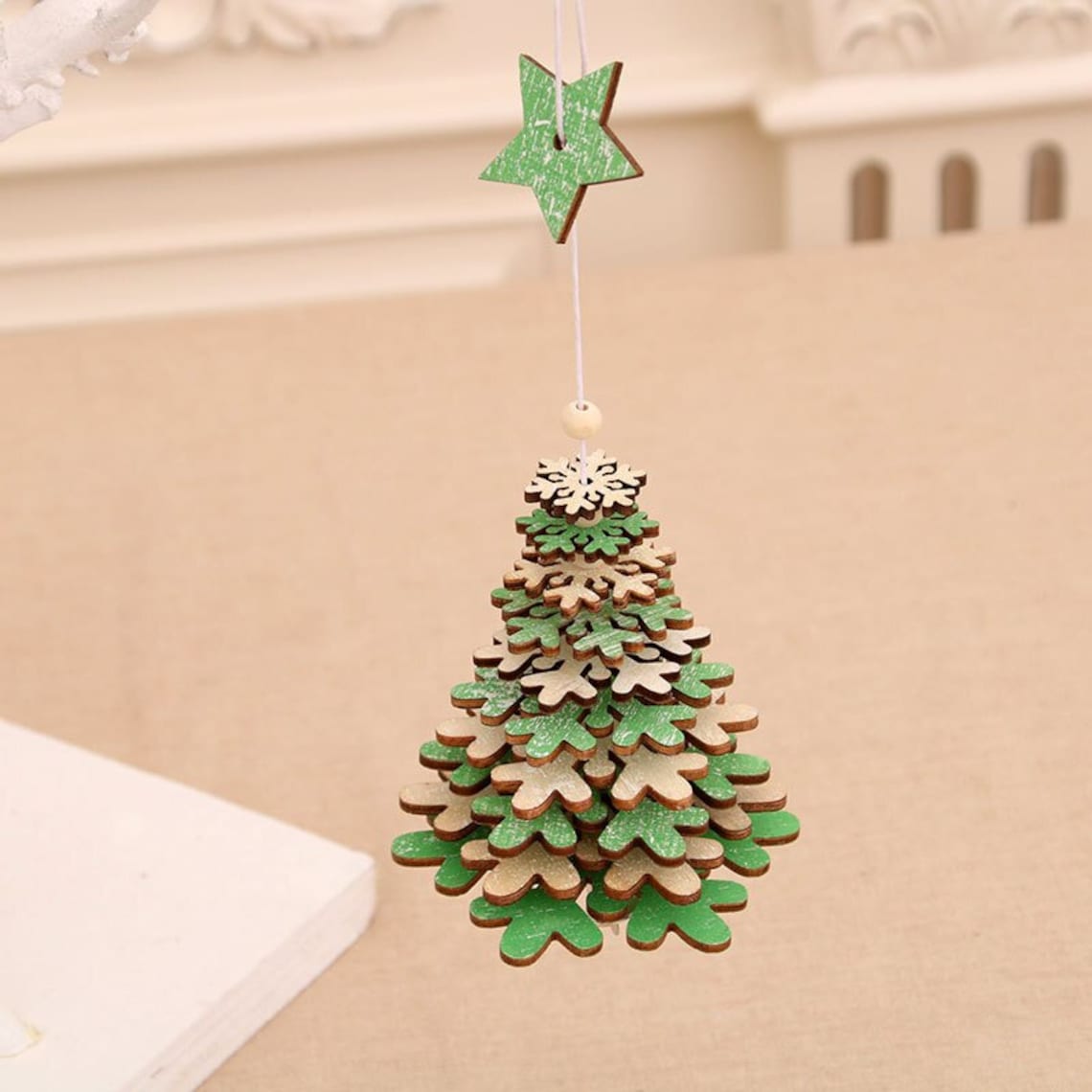 Christmas Tree Ornaments Xmas Tree Hanging 3D Snowflake | Etsy
