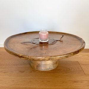 Wabi-Sabi table//Wabi Sabi style//Rustic Decor//Tea table//Coffee table//Round Side Table//Round Table//Boho table//Boho style//Wooden table
