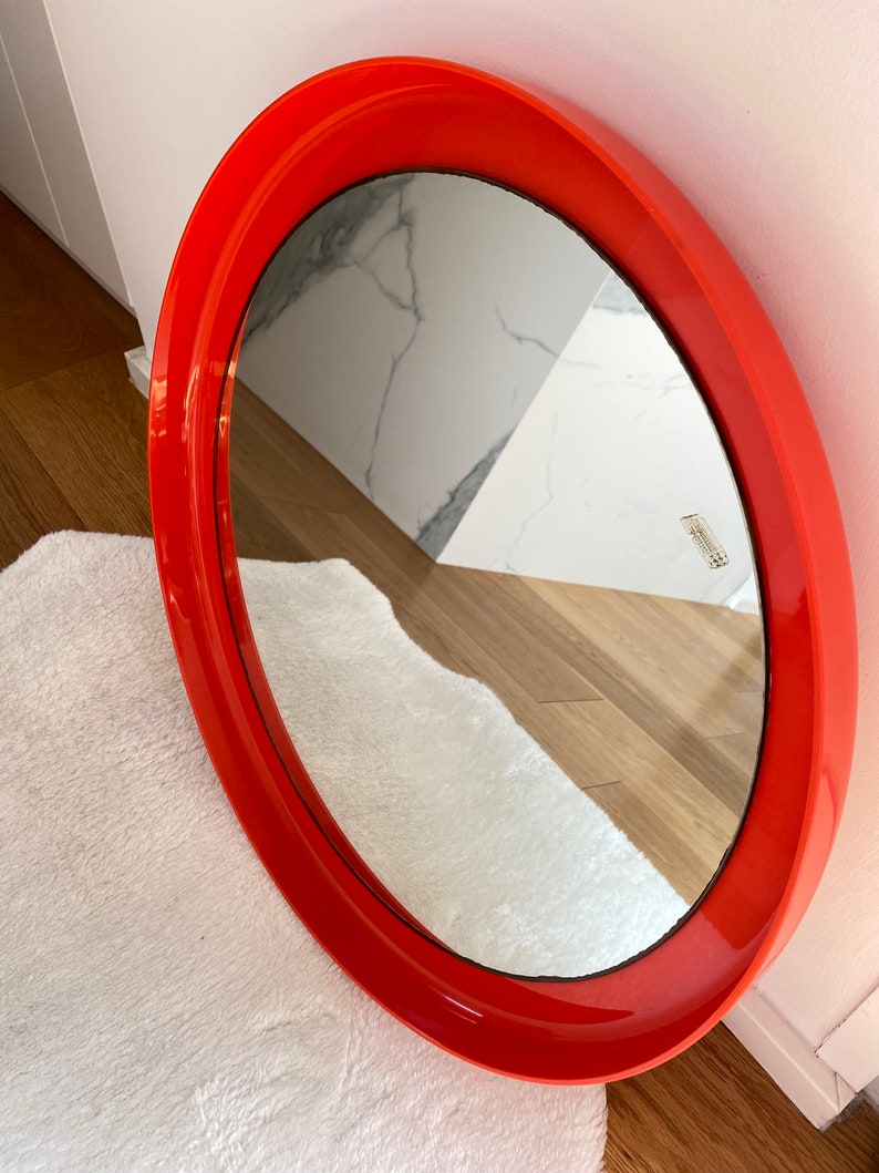 Retro Mirror / Round Wall Mirror / Space Age Mirror /70's / Pop Art