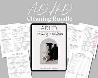 ADHD-städplanerare: Anpassningsbar checklista Canva-mall (digital nedladdning)