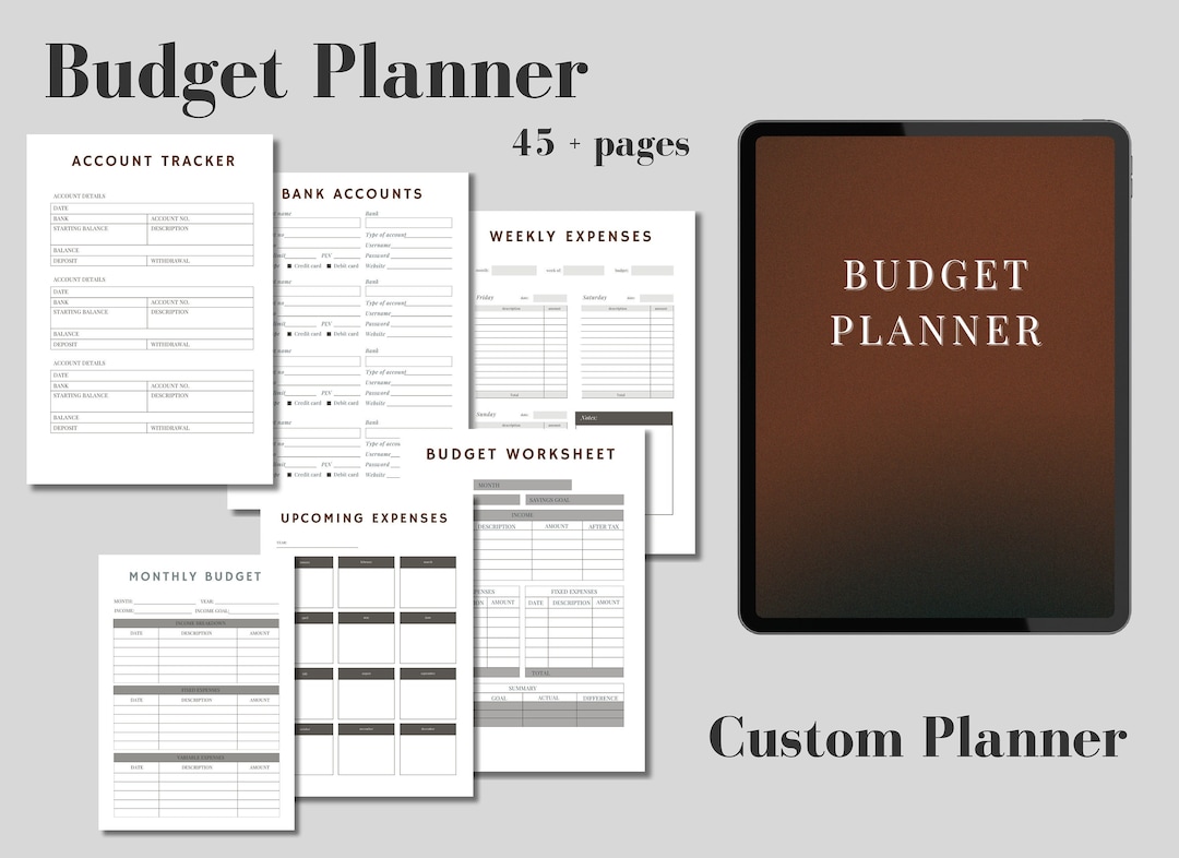Customizable Budget Planner: Canva Template (digital Download) - Etsy