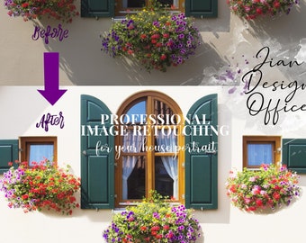 Make a Perfect Image for Your Custom House Portrait House Portrait-Image Retouching ADD-ON Listing for House Portrait Special Required
