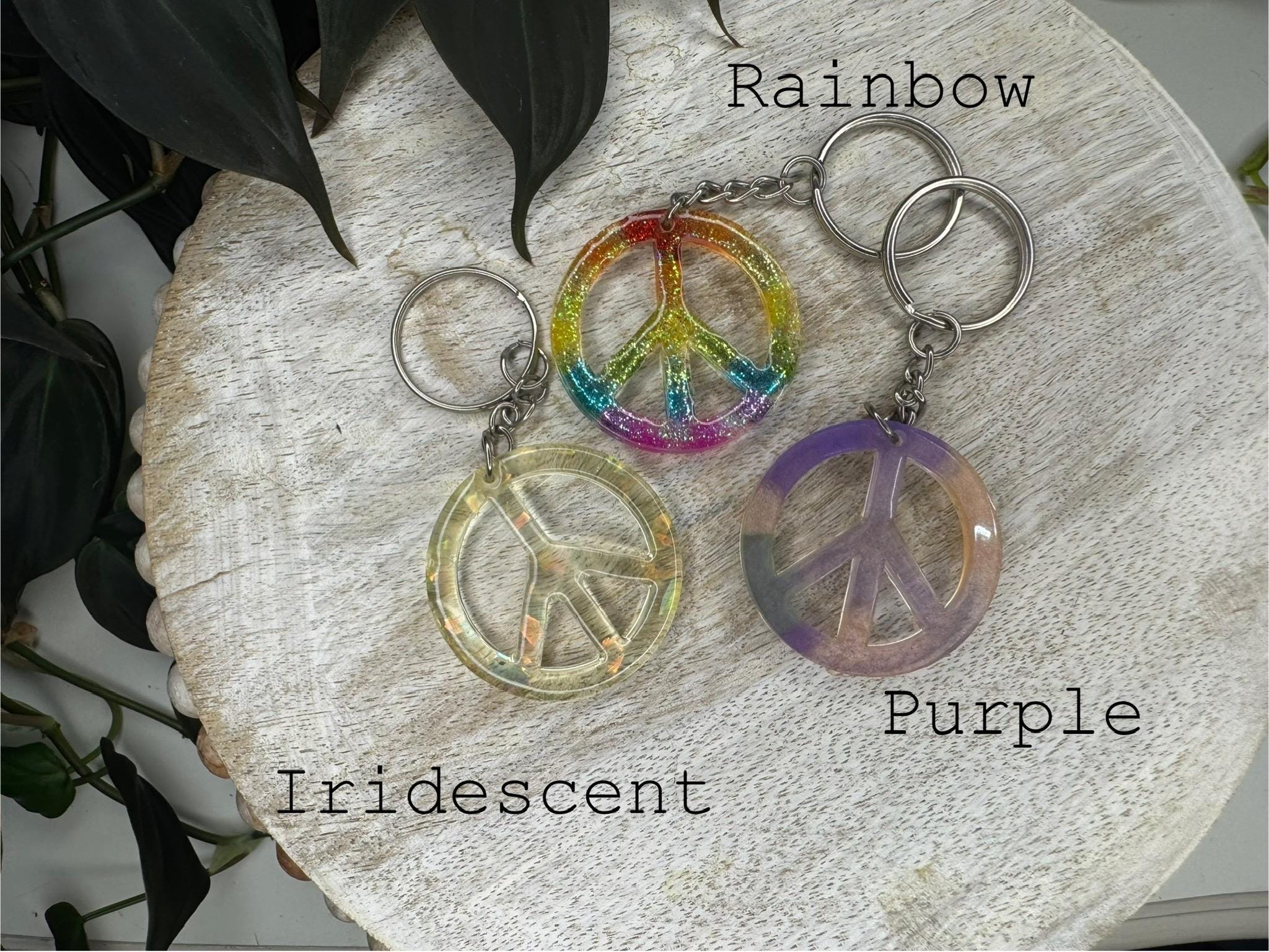 Peace Sign Keychains - Etsy