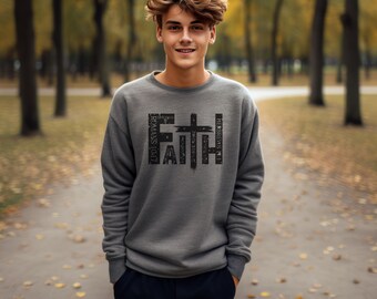 Sudadera de fe / Ropa cristiana para mujer / Ropa inspirada en versículos bíblicos / Regalo religioso para jóvenes adultos / Regalo espiritual para hombres