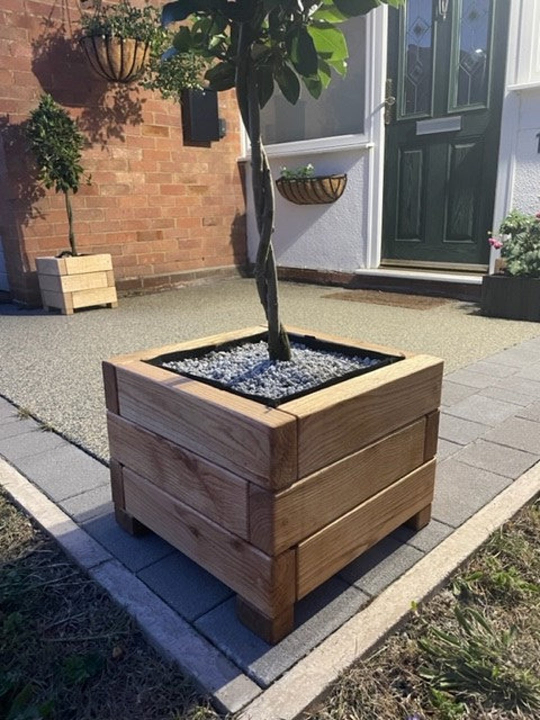 Solid OAK Planters - Etsy