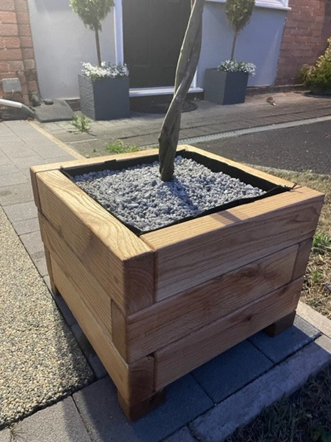 Solid OAK Planters - Etsy