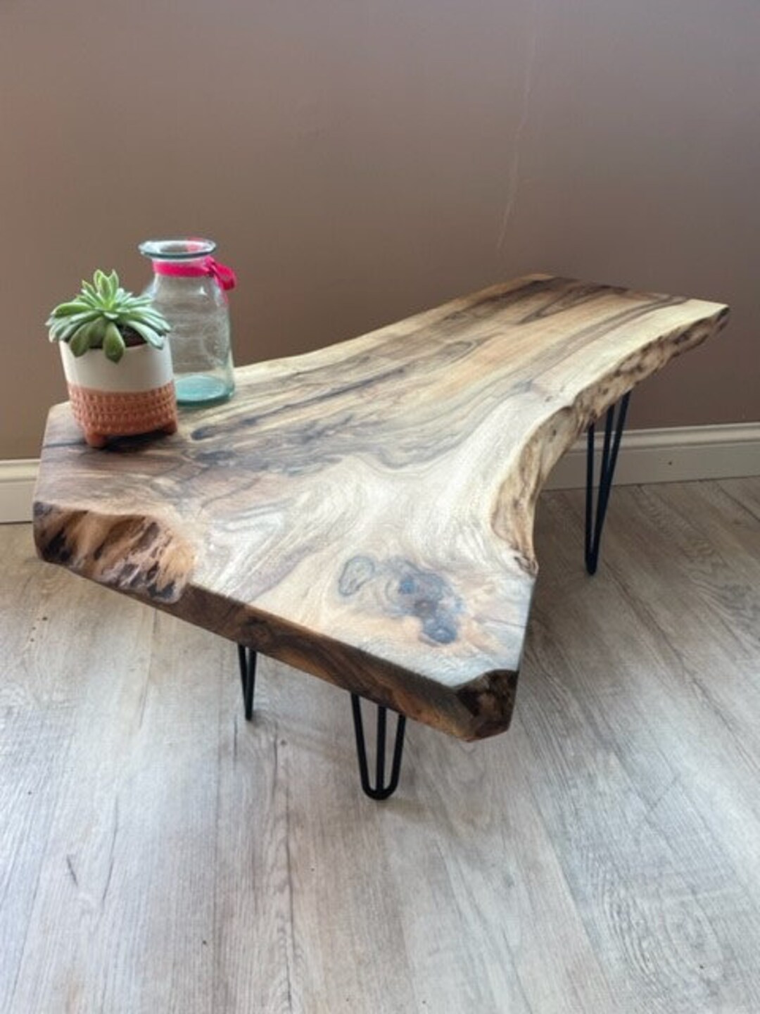 WALNUT Live Edge Coffee Table Etsy