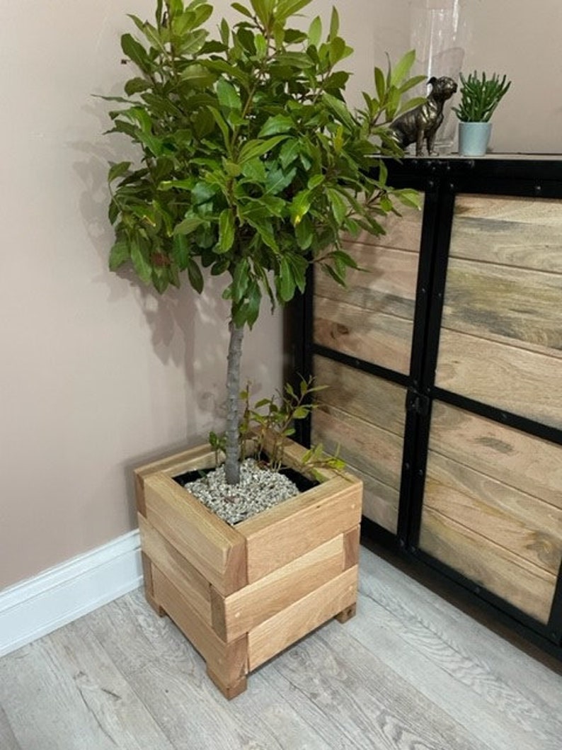 Solid OAK Planters - Etsy
