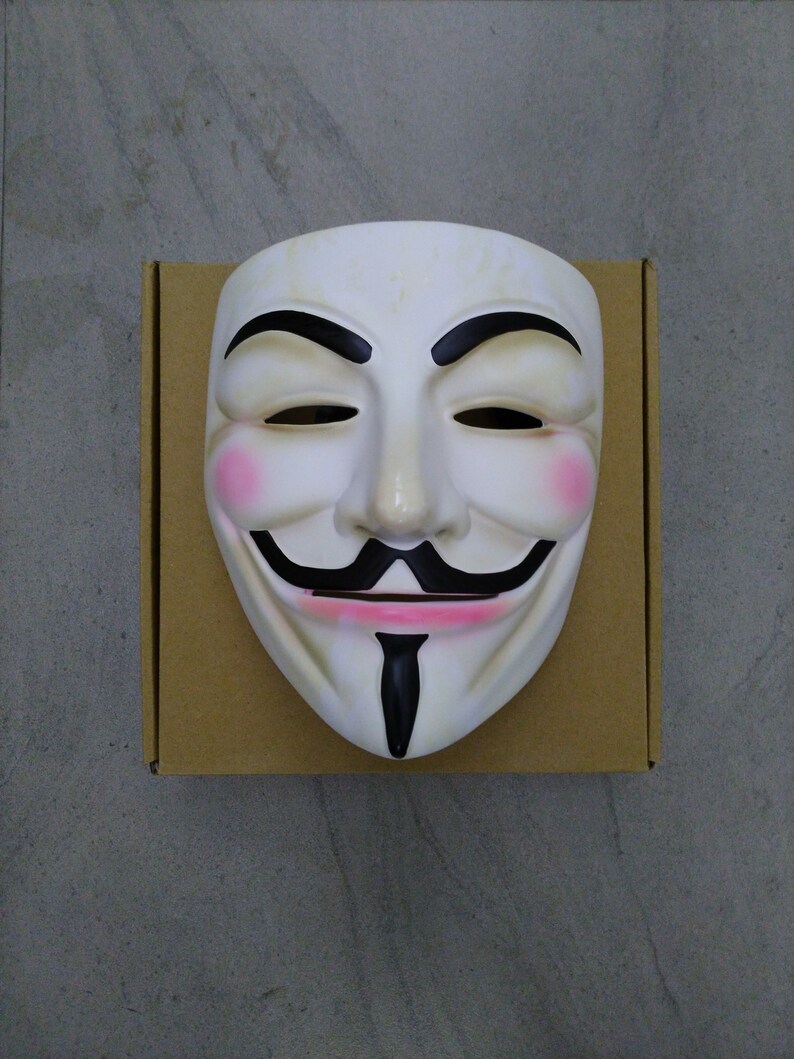 1:1 Maschera Guy Fawkes V per Vendetta Maschera Anonima | Etsy