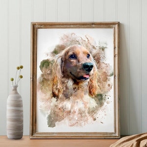 Personalized Pet Portraits | Custom Watercolor Style Artwork For Pet Lovers | Cats/Dogs/Any Species | Gifts For Dog Mom | Pet Loss Memorial