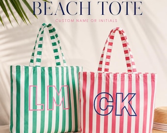 Personalized Beach Tote | Monogram Pool Bag | Summer Tote | Bridesmaid Gift