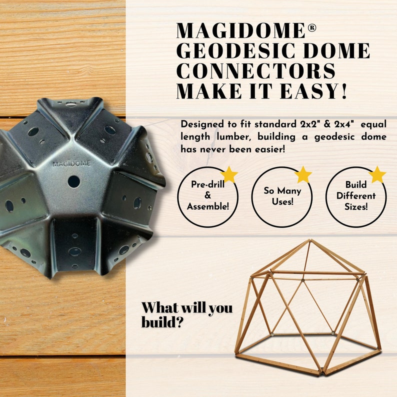 Magidome® Steel Geodesic Dome Connectors Build a Shed Yurt Etsy Canada
