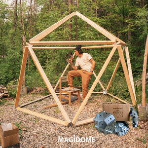 Magidome® Steel Geodesic Dome Connectors - Build a shed, yurt, greenhouse, tent, hunting blind, playhouse, wedding dome, stage, tiny home.