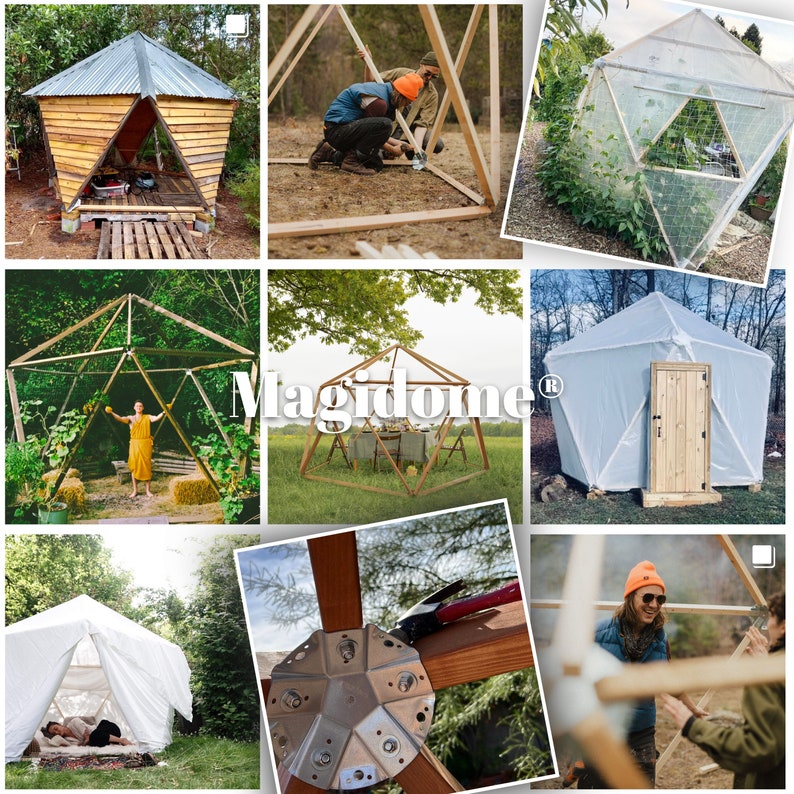 Magidome® Steel Geodesic Dome Connectors Build a Shed Yurt Etsy
