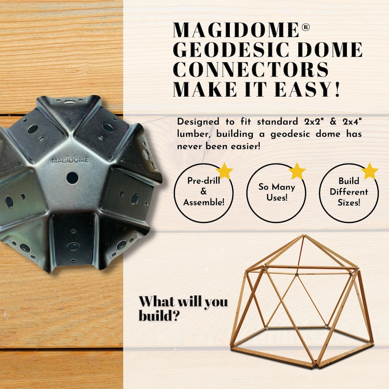 Magidome® Steel Geodesic Dome Connectors Build a Shed Yurt Etsy
