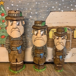 A Hand-carved Burgermeister &quot;Meisterburger from the 1970 Rankin and Bass animated special &quot;Santa Claus is Comin&#39; to Town