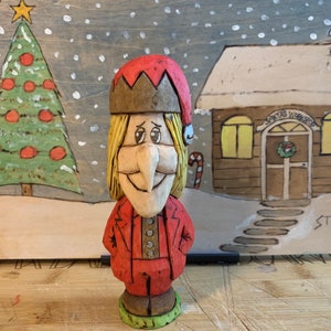 Jangle Bells! Hand-carved character from the  1974 Rankin & Bass Christmas Special,  &quot;The Year Without A Santa Claus&quot;.