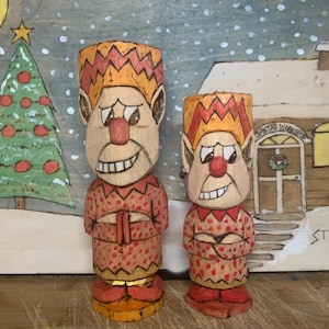 Heatmiser! Il leggendario personaggio di Rankin & Bass di "The Year Without A Santa Claus". Intagliato a mano in tiglio.