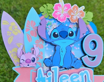 Stich Cake Topper, Stich party theme, Stich party decor, Stich party, Cake topper, Shaker Cake topper, Stich Shaker cake toper, personalized