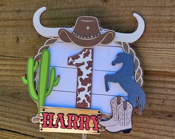 Cowboy cake topper, Cowboy, Cake topper, Cowboy party, Cowboy party theme, Cowboy cake, Birthday boy, Cowboy topper.