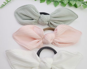 Ponytail bow, Knot bow, Fabric bow, Women, Girl, kids Hair accessory, bow hair ties, Hair bow for girls, Ponytail holder.