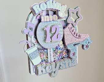 Roller Skate Cake Topper, Retro 80's Disco Party Decor