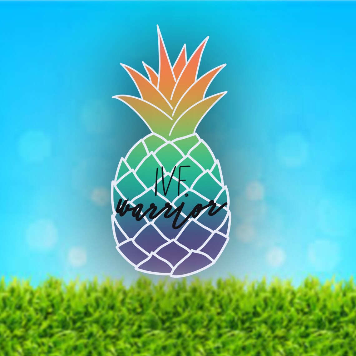 Pineapple IVF Warrior Sticker/stickers/planner stickers/laptop Etsy