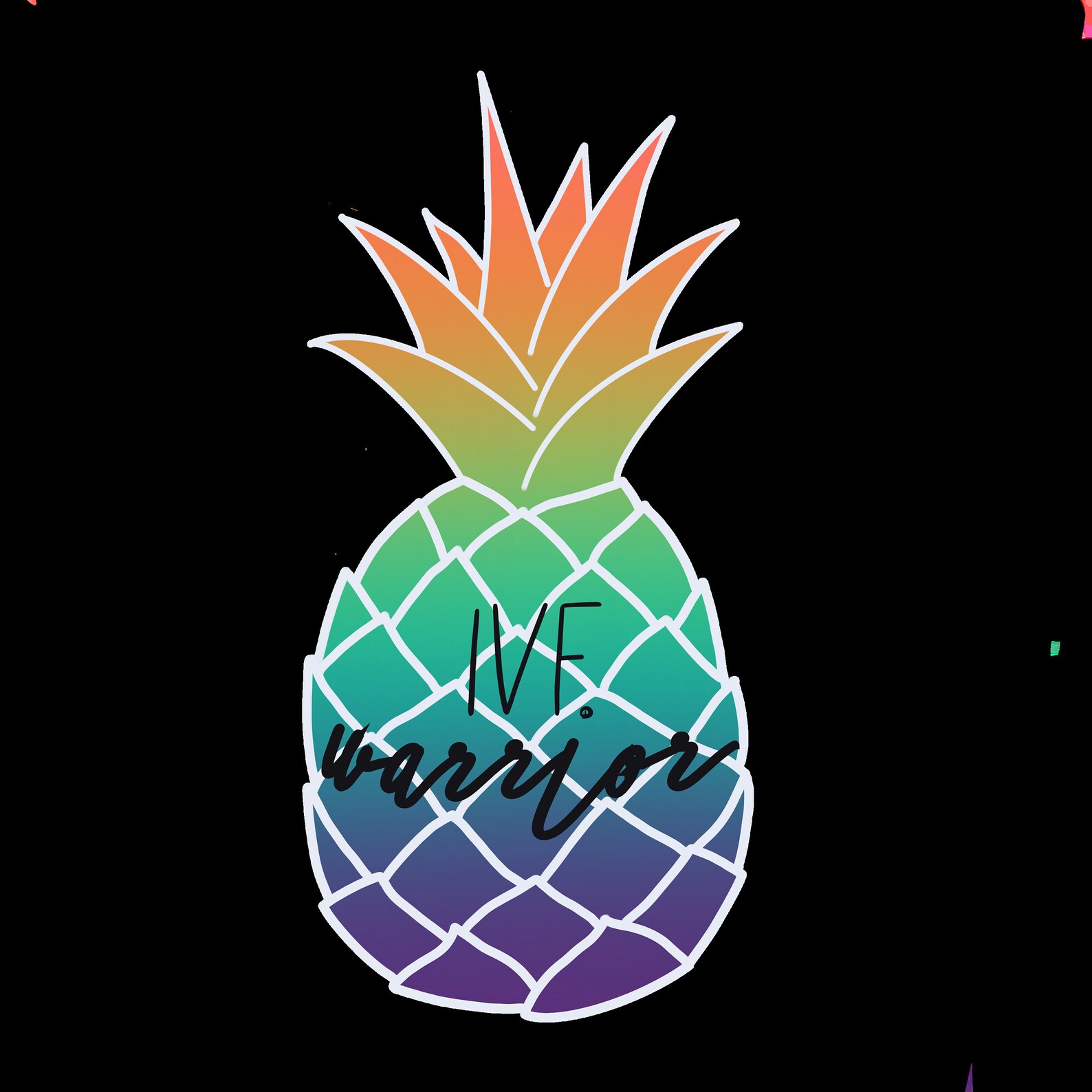 Pineapple IVF Warrior Sticker/stickers/planner stickers/laptop Etsy