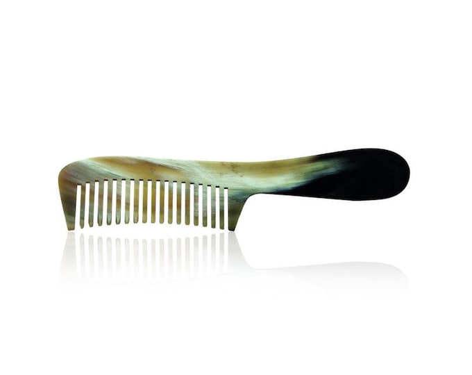 Natural horn comb with handle – 19 cm – Antistatic