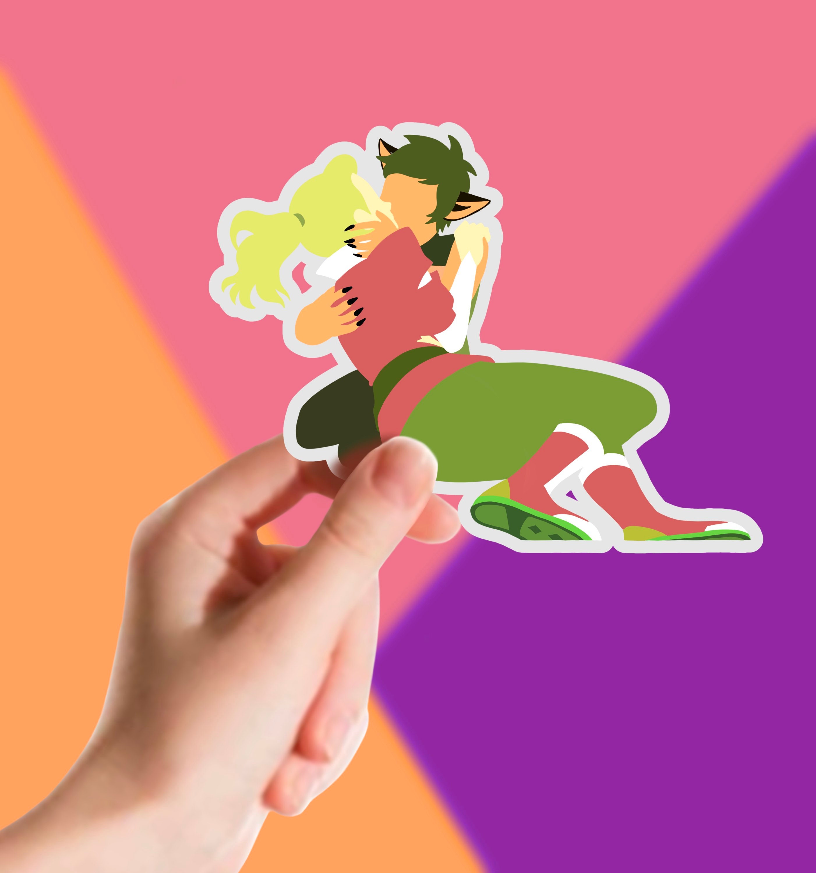 Catradora catra and adora kissing shera princesses of power Etsy