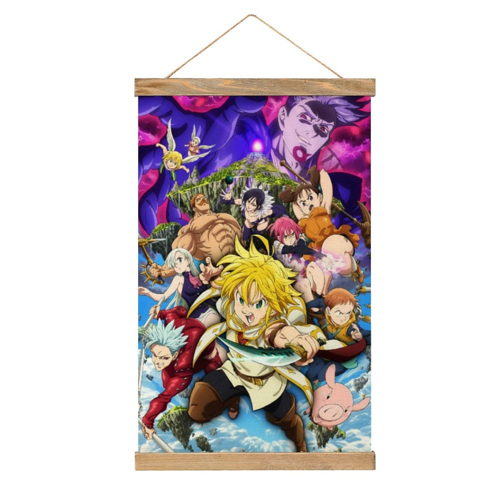Seven Deadly Sins Anime poster art canvas Poster Home Decor | Etsy