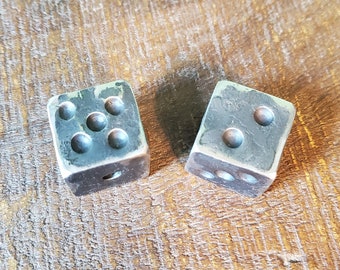 Hand forged pair of dice