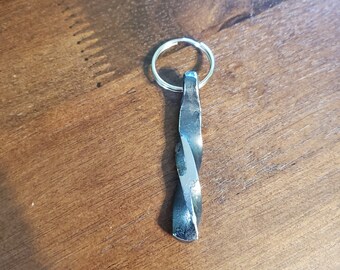 Hand Forged Keychain with Lightning Detail