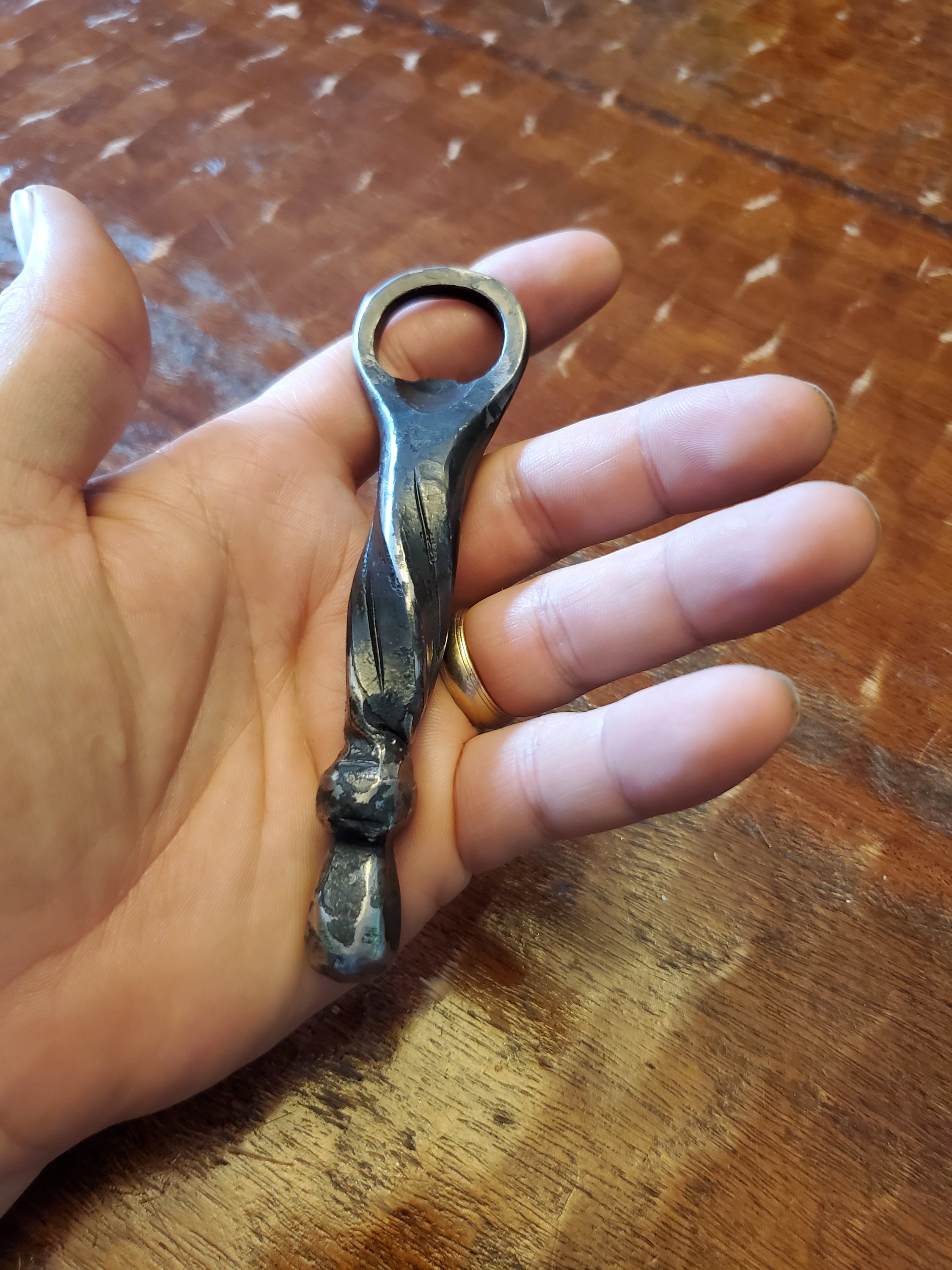 Handcrafted Forged Bottle Opener with Twist Handle and Ball – MOUNTAIN  ELEMENT