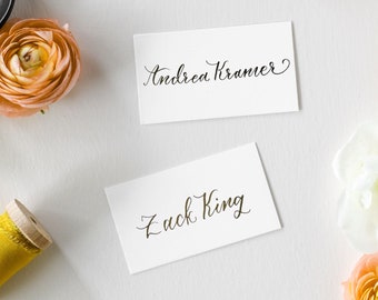 Wedding Place Cards, Hand Written Calligraphy Place Cards, Wedding Escort Cards