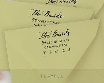 PLAYFUL Wedding Return Address Stamp, Envelope Address Stamp Add On, Wedding RSVP Envelope Address Stamp