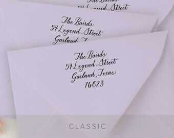 CLASSIC Wedding Return Address Stamp, Envelope Address Stamp Add On, Wedding RSVP Envelope Address Stamp