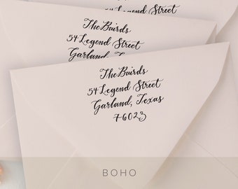 BOHO Return Address Stamp, Wedding Envelope Address Stamp Add On, Wedding RSVP Envelope Address Stamp