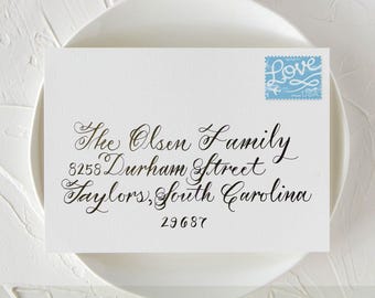 Vintage Calligraphy Envelope Addressing for Wedding Invitations