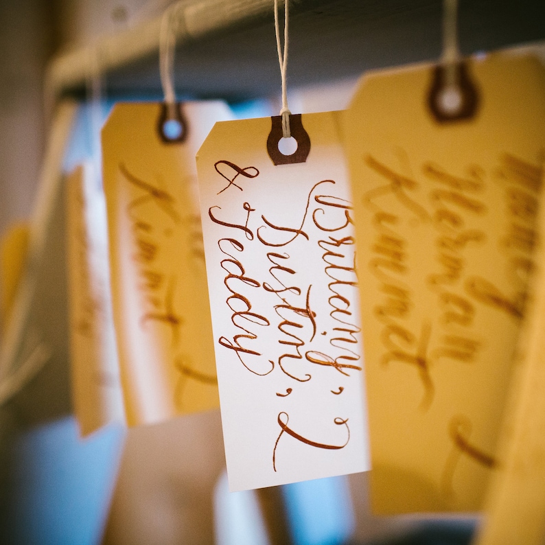 Luggage Tag Place Cards Wedding Escort Cards Luggage Tags Etsy