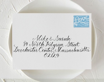 Classic Wedding Envelope Addressing Service, Elegant Guest Address Calligraphy