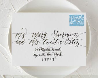 Enchanting Wedding Calligraphy Envelope Addressing, Fairytale Guest Addresses