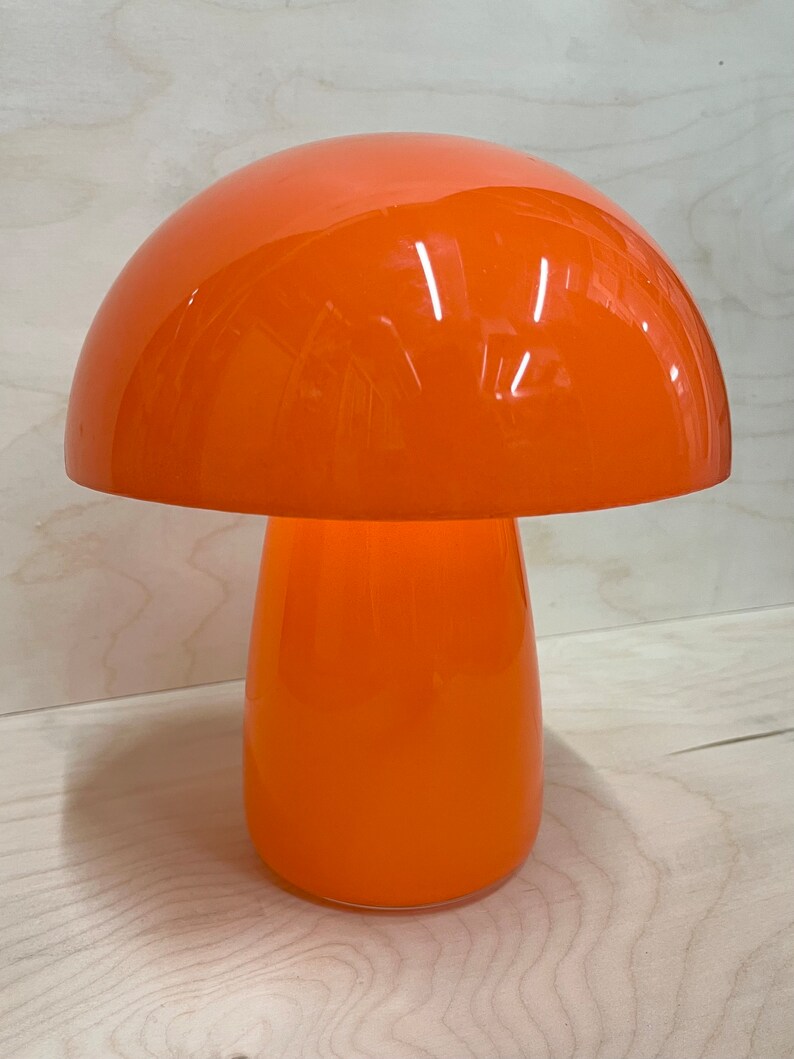 Mushroom Minimalistic Lamp in Orange With Touch Light. - Etsy UK