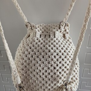 Macrame Backpack Purse - Handmade Boho Fringe Bucket Bag - Craft Tassel ...