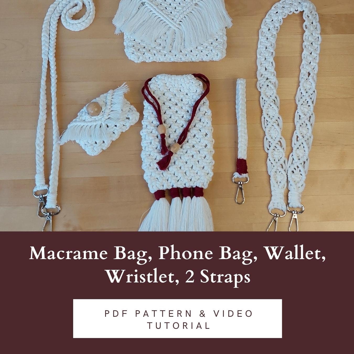 Macrame Bag Strap Tutorial MACRAME PATTERN Clutch Bag With