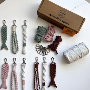 Macrame Keychain Kit for Beginners - Make 9 Keychains