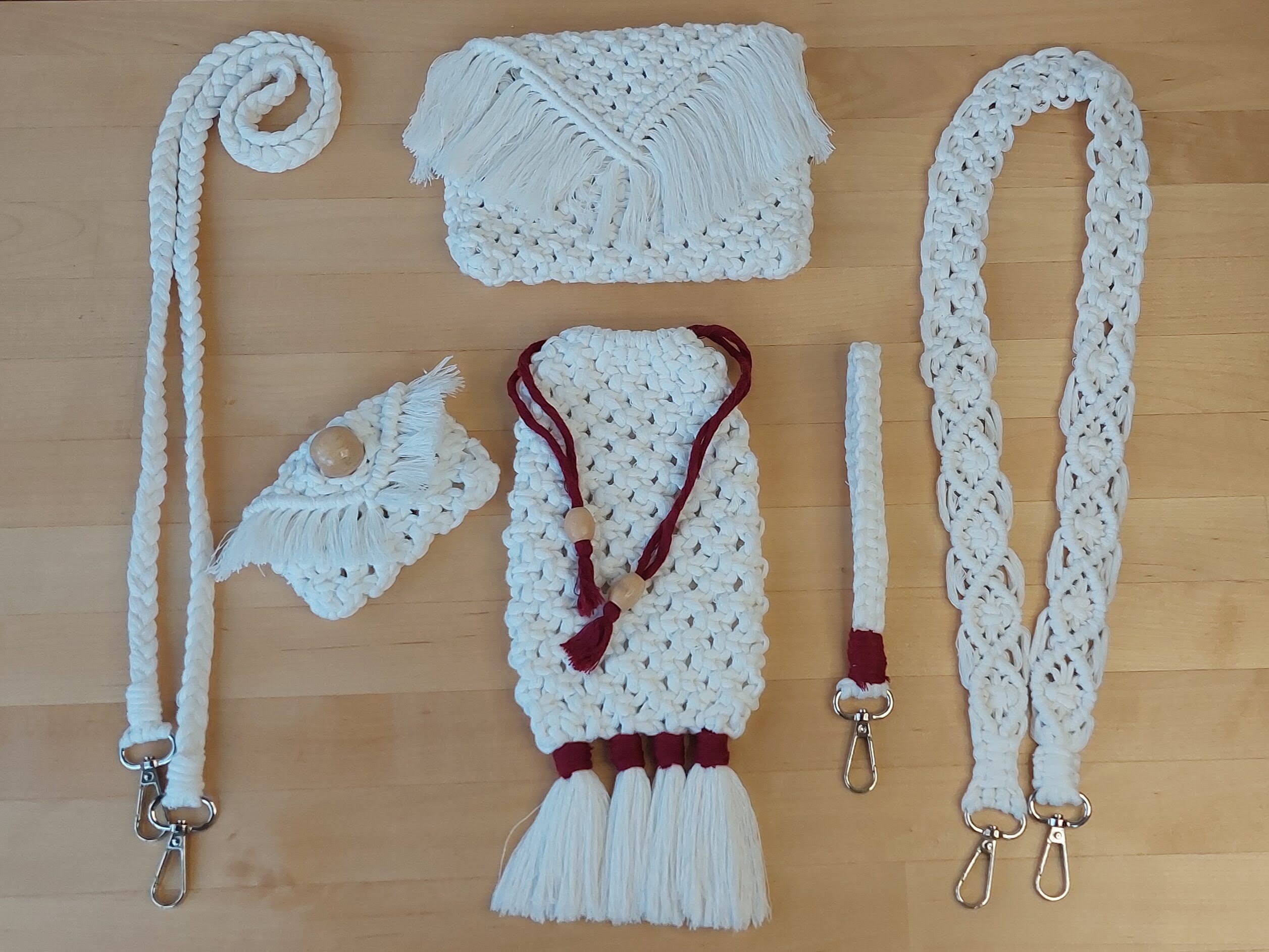 Macrame Bag DIY Kit for Beginners - Phone Bag, Wallet, Straps (PDF & Video)