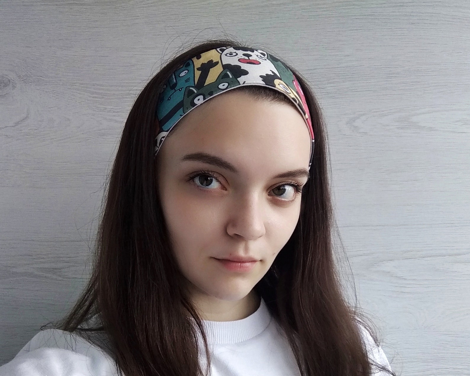 Funny cotton headband with an animal print. Fashion summer Etsy