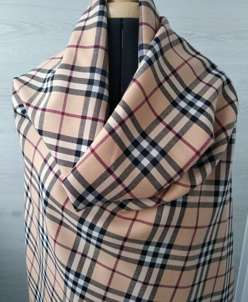 Fabric inspired by Burberry designer. Classic plaid fabric for Etsy