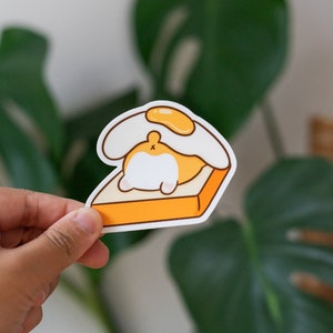 Petit déjeuner Sandwich Oeuf Toast Corgi Butt Sticker - Vinyle Mat Weatherproof Scratchproof Cute Corgi Dog Die Cut pour voiture, ordinateur portable, bouteille d’eau